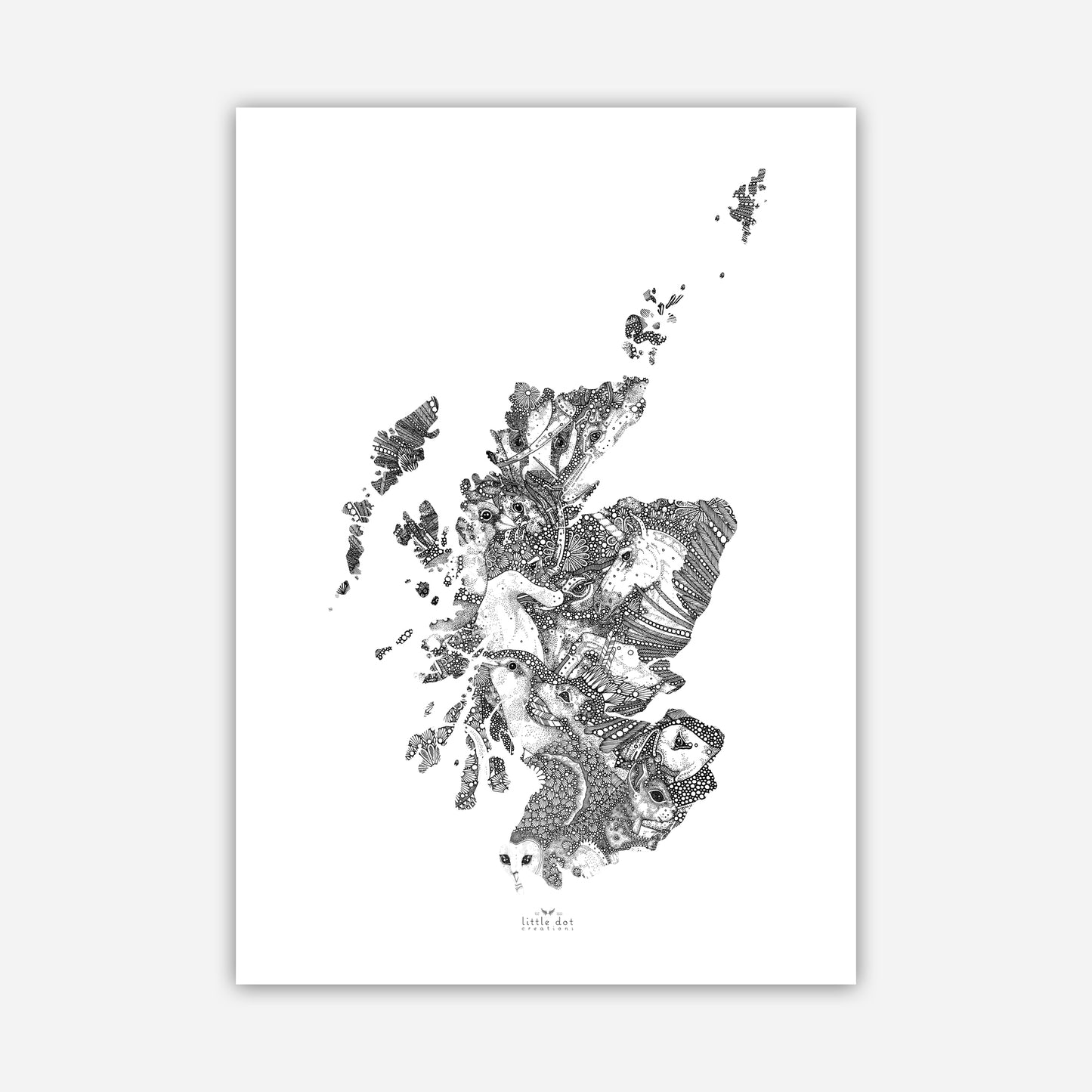 A3 Print - Scotland Map