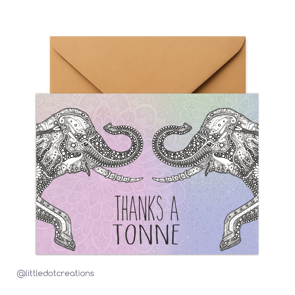 Greeting Card - Thanks a Tonne!