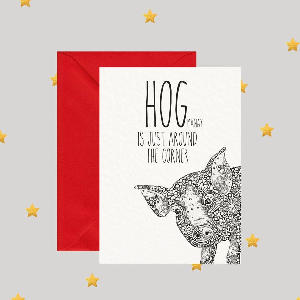 Hogmanay Is Just Around The Corner - Pun Greeting Card