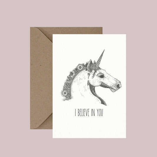 I Believe In You - Pun Greeting Card