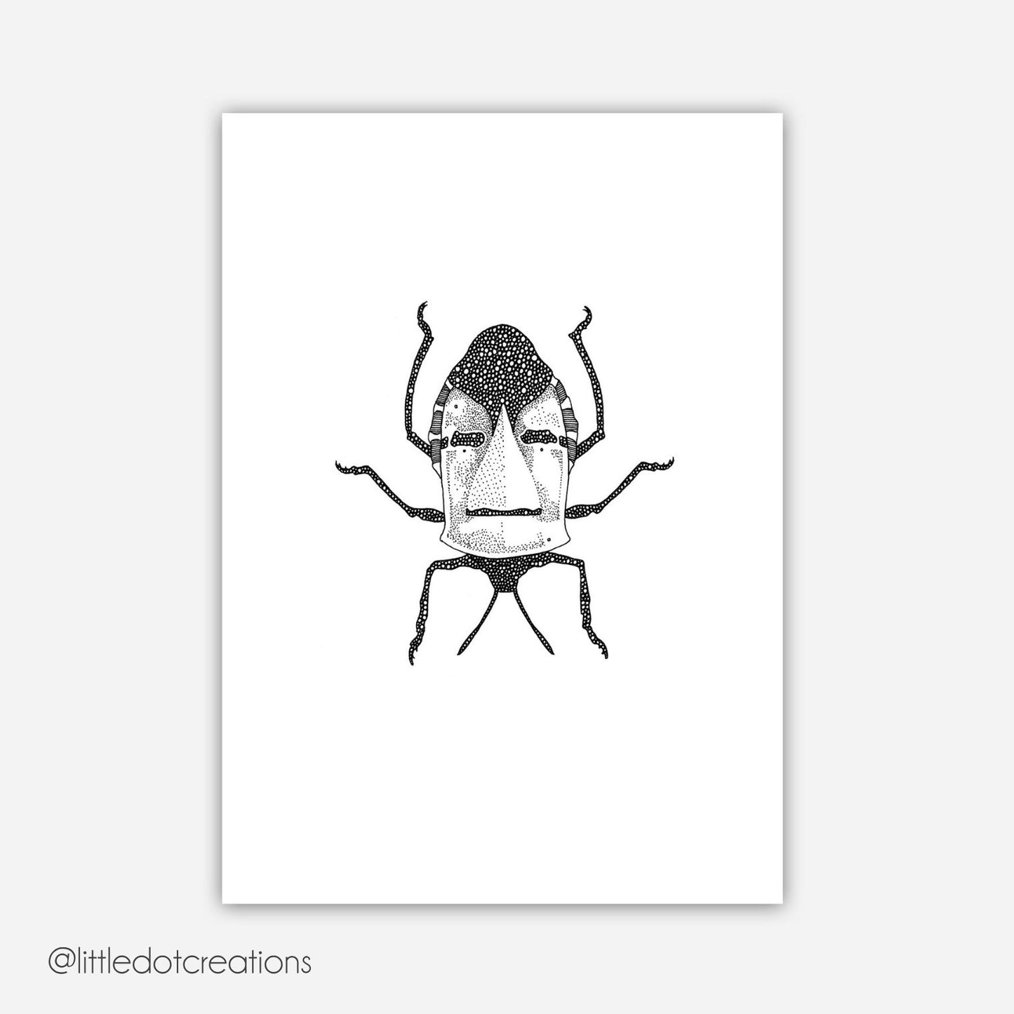 A6 Print - Man Faced Stinkbug