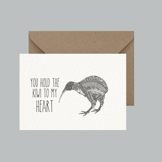 You Hold The Kiwi To My Heart - Pun Greeting Card