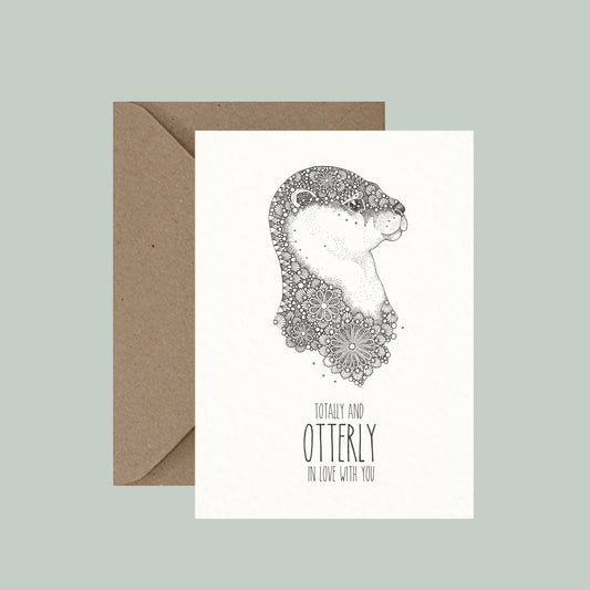Totally And Otterly In Love - Pun Greeting Card