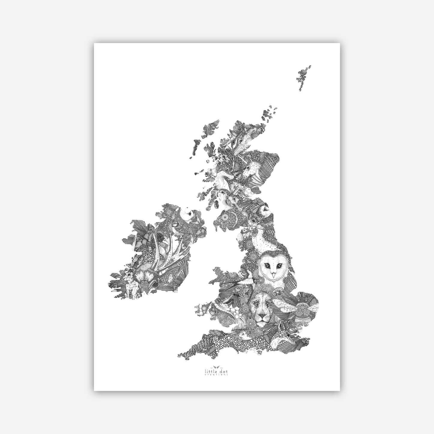 A3 Print - British Isles Map