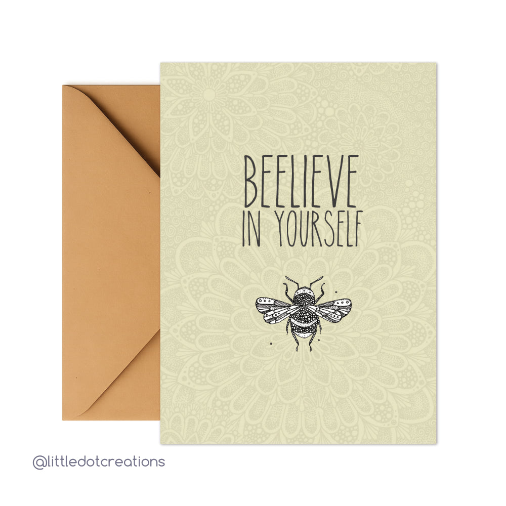 Greeting Card - Beelieve In Yourself