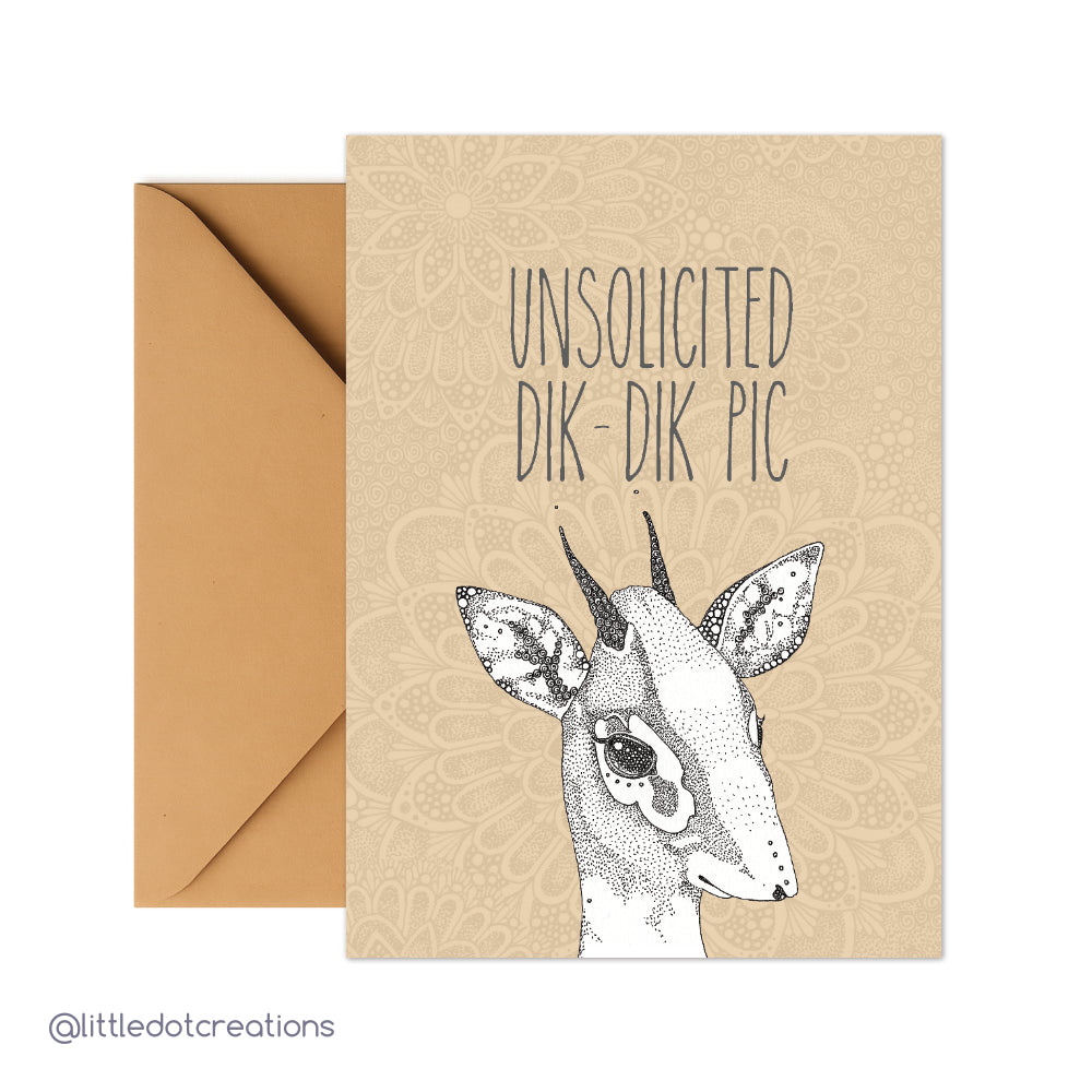 Greeting Card - Unsolicited Dik Dik Pic