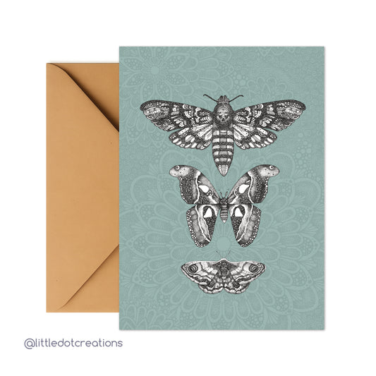 Greeting Card - Moths