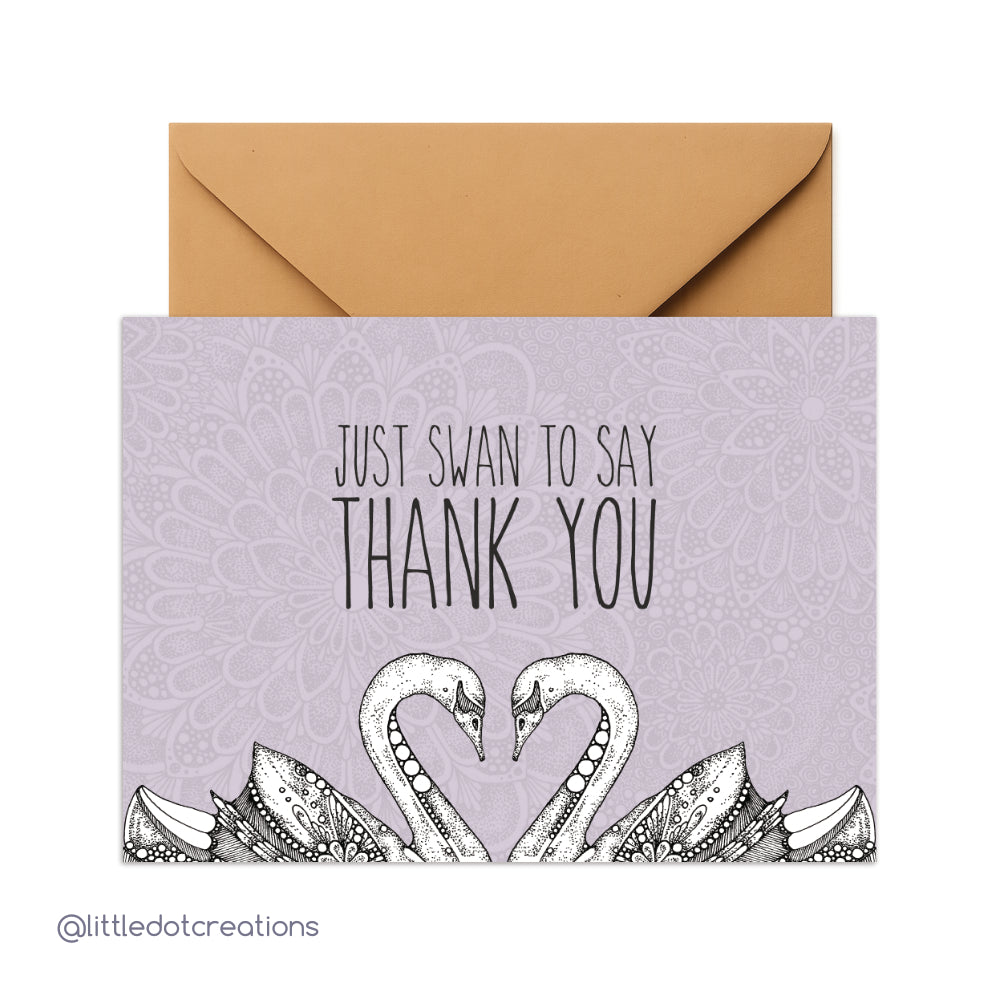 Greeting Card - Just Swan To Say Thank You