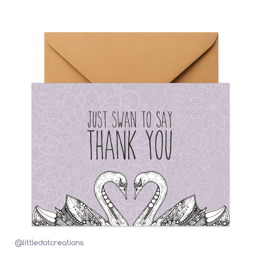 Greeting Card - Just Swan To Say Thank You